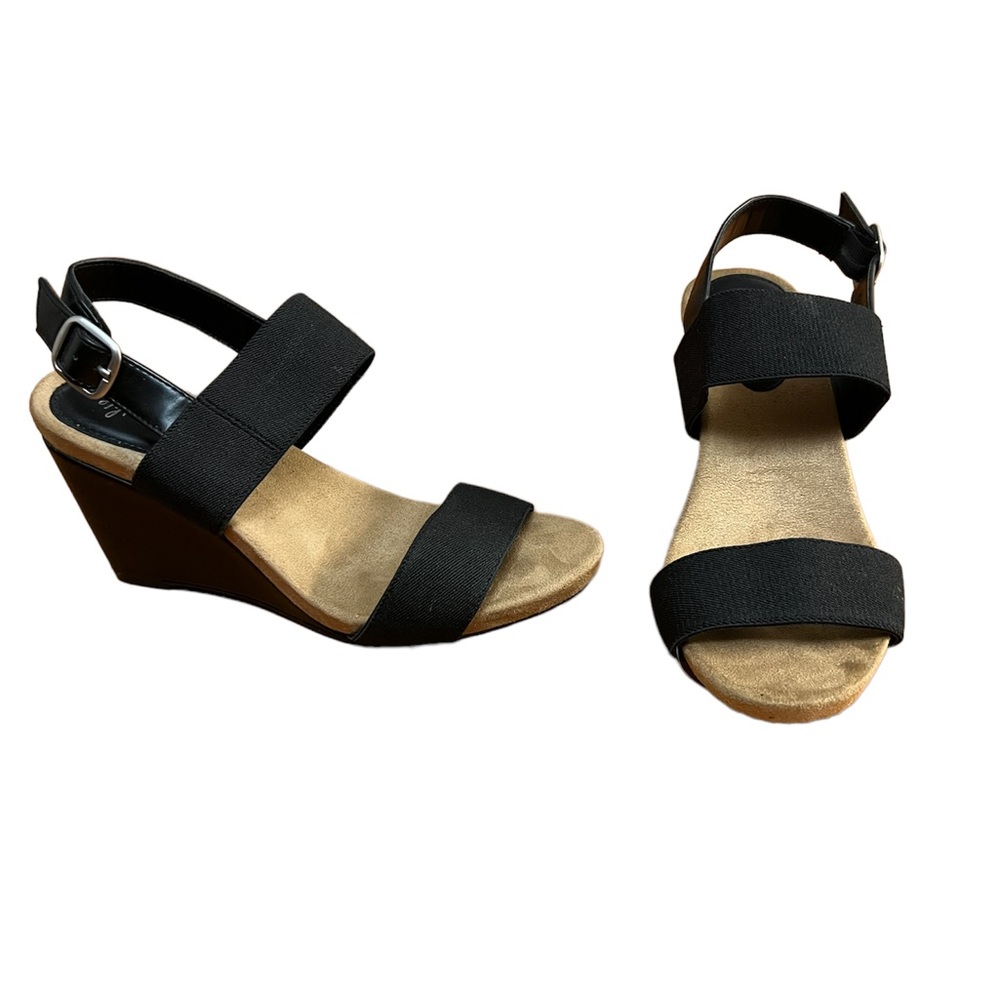 Style & Co Black Strap Sandals Sz 7.5